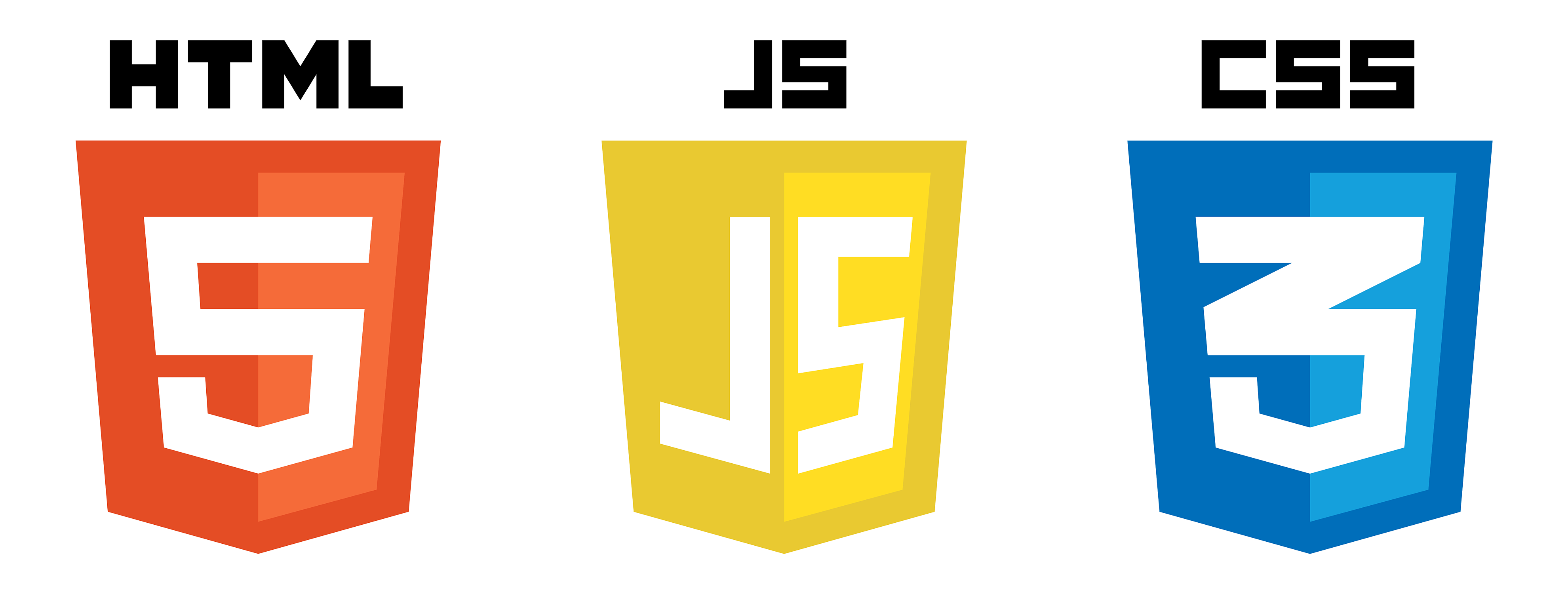 HTML CSS JavaScript web development languages